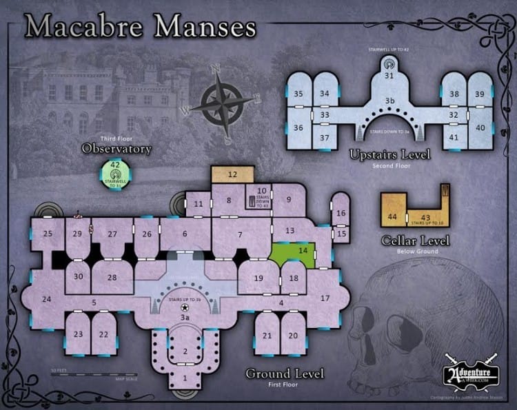 macabre manses map