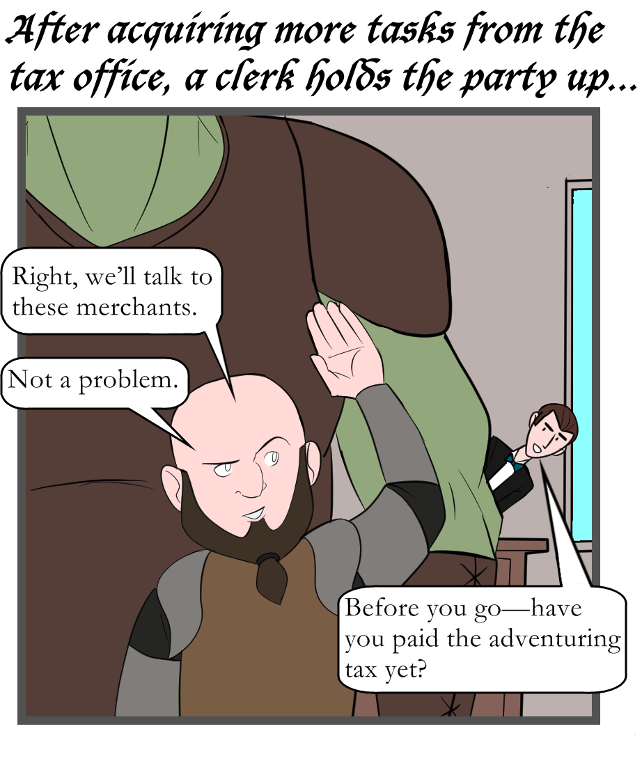 Adventure's Weekly #6 - Adventuring Tax - panel a