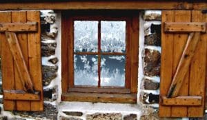 baroness grandaj's estate - frosted window