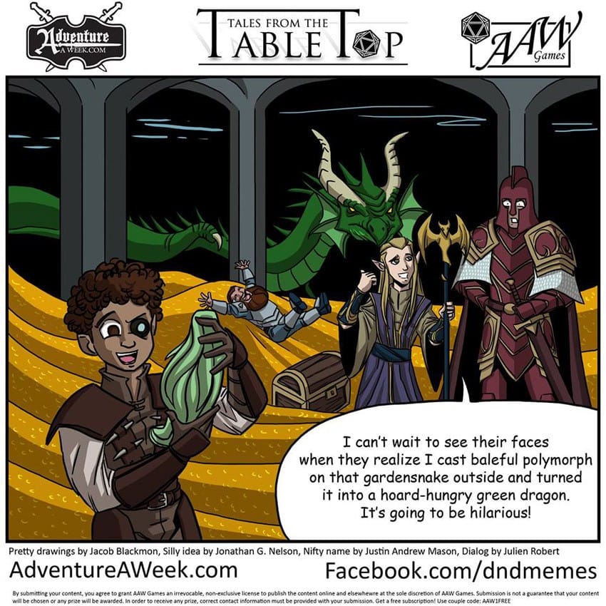 Winning Caption for Tales from the Tabletop #27.
