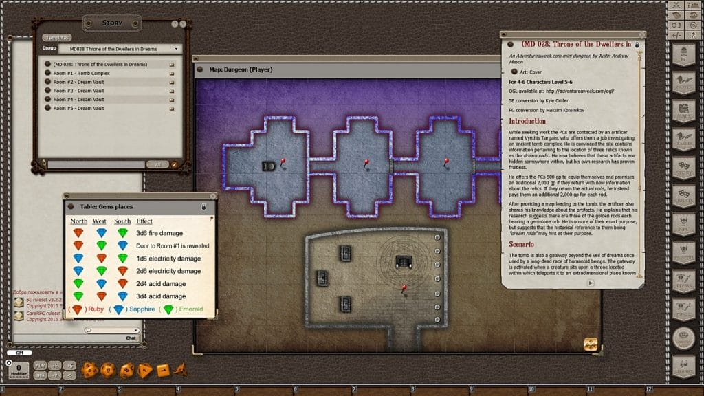 5E Mini-Dungeon #028: Throne of the Dwellers in Dreams (Fantasy Grounds)