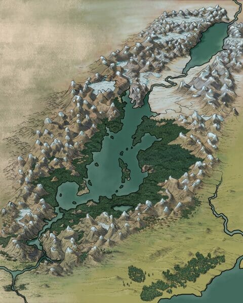 rise of the drow extra serpent lake map