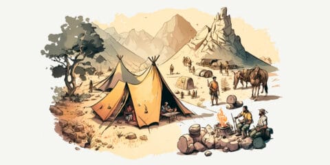 Chonians make camp.